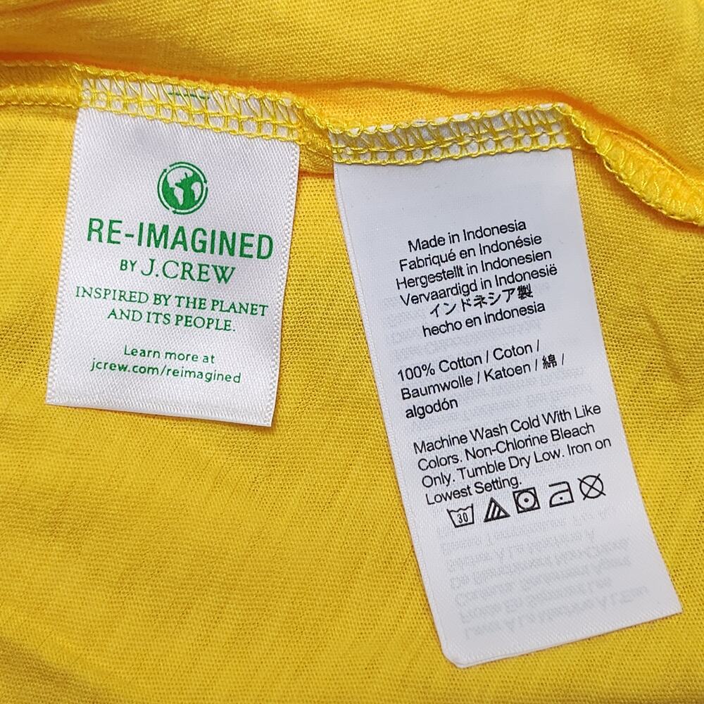 J.Crew Vintage Cotton Knot-Back Cotton Tank Top in Solar Yellow Size L BP076 NWT - Picture 3 of 7